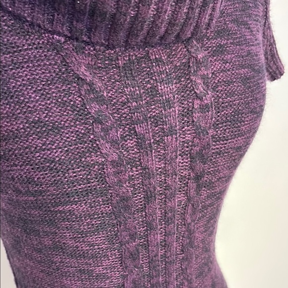 Cozy Knit Cowl Neck Dress by Eliza J in heathered purple size M - Picture 2 of 7